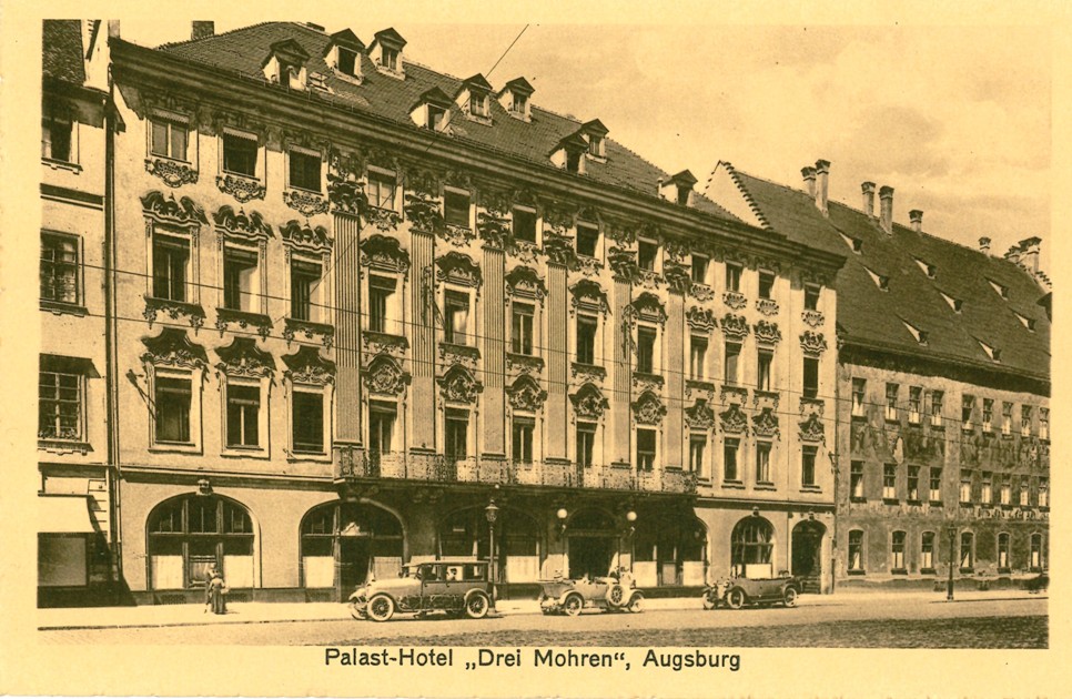 Postkarte hotel Drei Mohren nach 1881